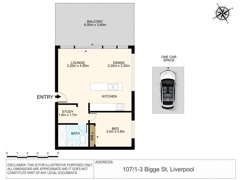107/1-3 Bigge Street, Warwick Farm NSW 2170 Floorplan