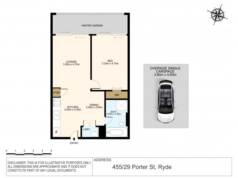 455/29 Porter Street, Ryde NSW 2112 Floorplan