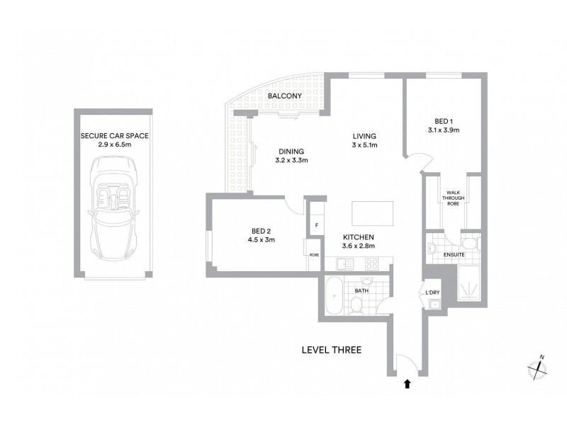 312/1 Sergeant Lane, St Leonards NSW 2065 Floorplan