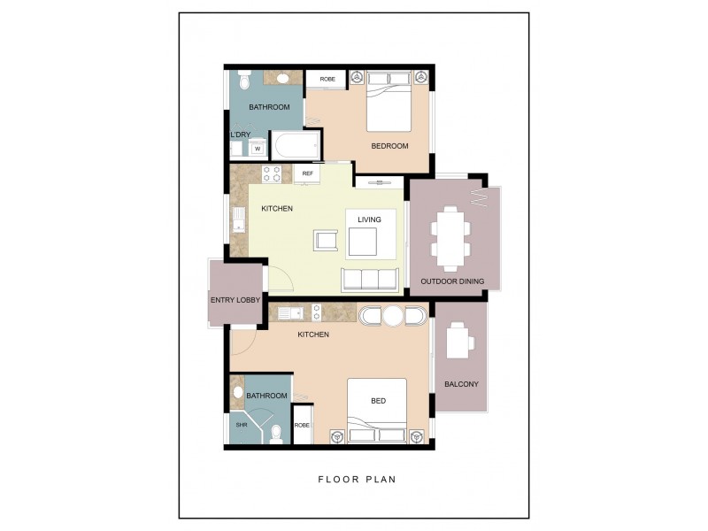 1025/3 Water Street, Cairns City QLD 4870 Floorplan