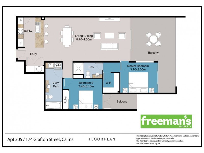 305/174 Grafton Street, Cairns City QLD 4870 Floorplan