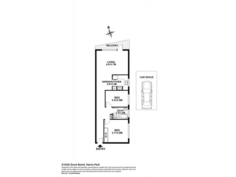 2/142a Good Street, Harris Park NSW 2150 Floorplan