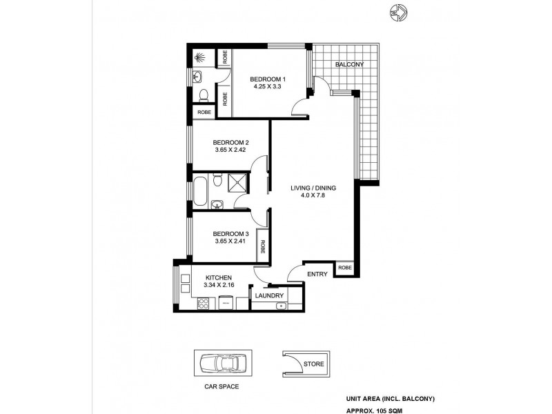 4/38 Stanton Road, Mosman NSW 2088 Floorplan