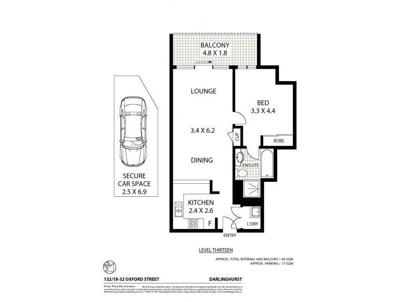132/18-32 Oxford Street,, Darlinghurst NSW 2010 Floorplan