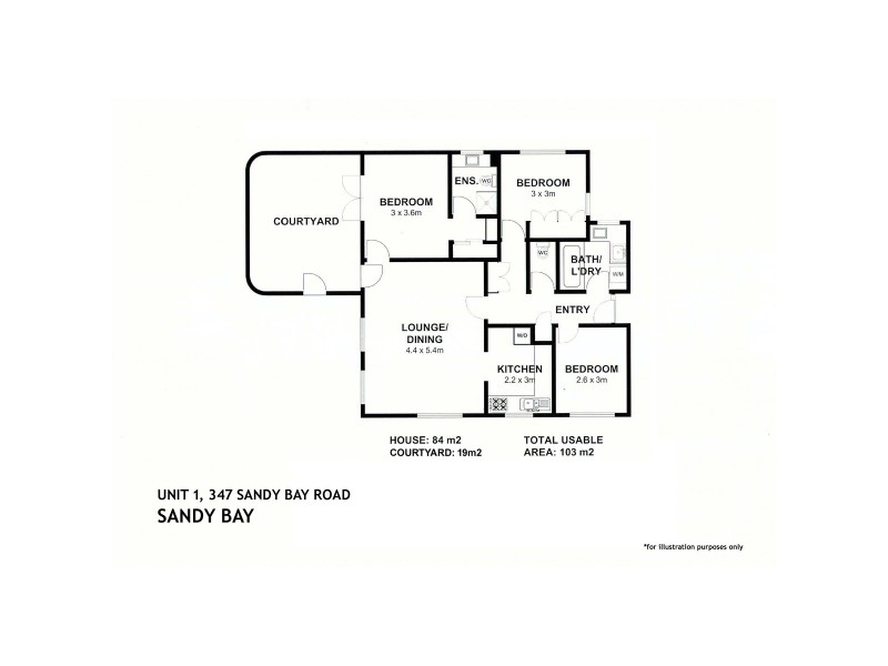 1/347 Sandy Bay Road, Sandy Bay TAS 7005 Floorplan