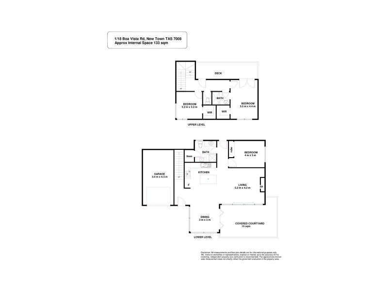 1/18 Boa Vista Road, New Town TAS 7008 Floorplan