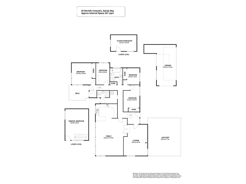 35 Norfolk Crescent, Sandy Bay TAS 7005 Floorplan