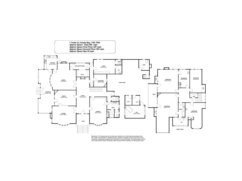 1 Cedar Court, Sandy Bay TAS 7005 Floorplan