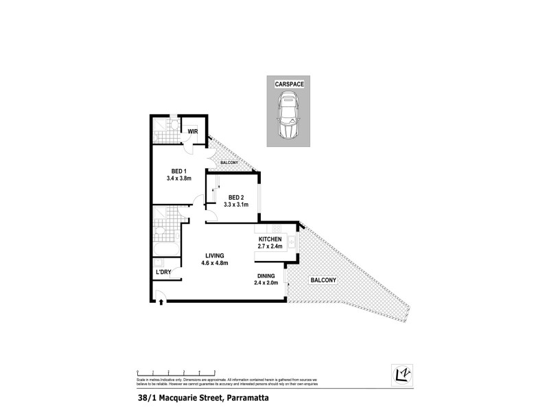 38/1 Macquarie Street, Parramatta NSW 2150 Floorplan