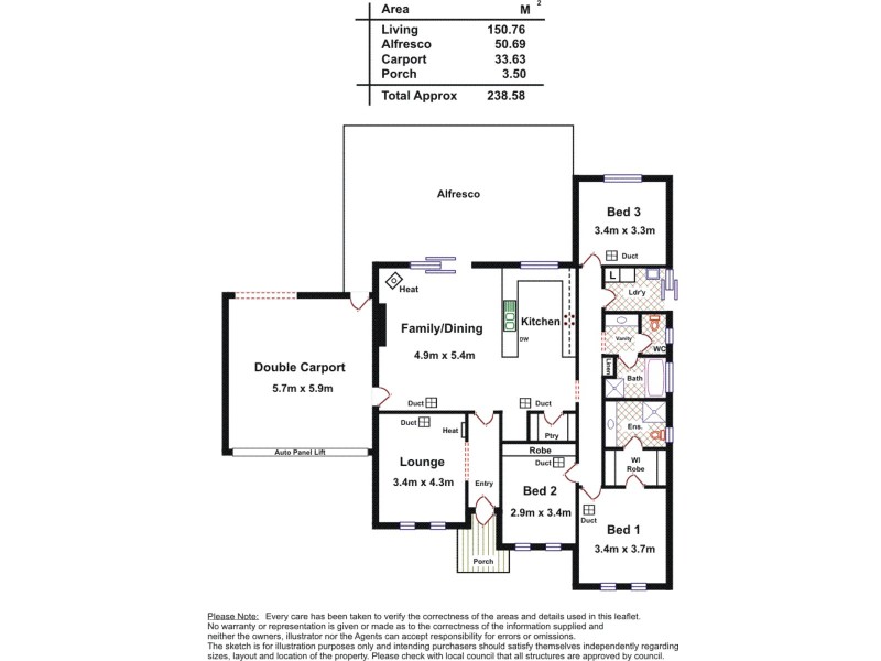 119 May Tce, Ottoway SA 5013 Floorplan