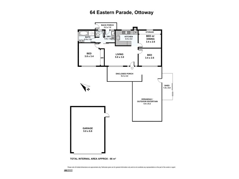 64 Eastern Parade, Ottoway SA 5013 Floorplan