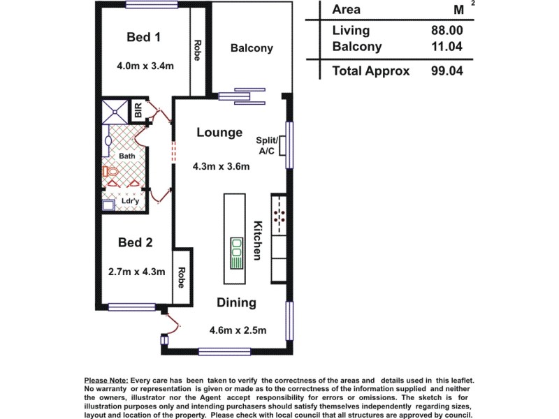 Unit 11/43 Byron Street, Mansfield Park SA 5012 Floorplan
