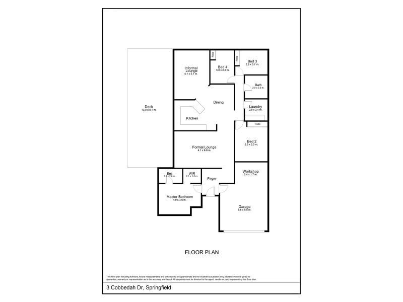 3 Cobbedah Drive, Springfield NSW 2250 Floorplan