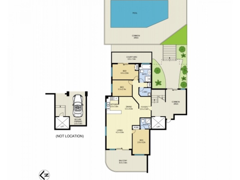 13/73 – 77 Henry Parry Drive, Gosford NSW 2250 Floorplan