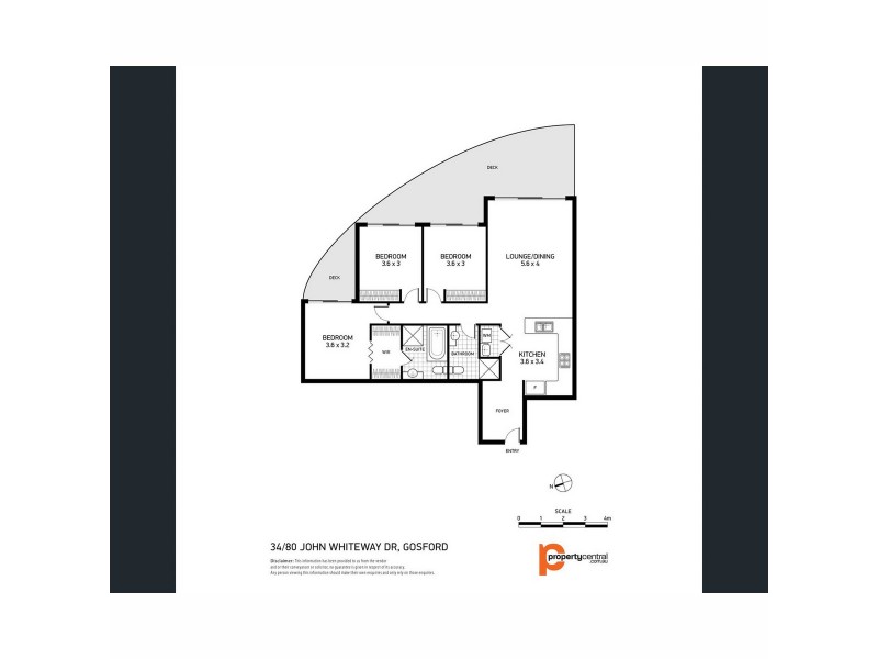 34/80 John Whiteway Drive, Gosford NSW 2250 Floorplan