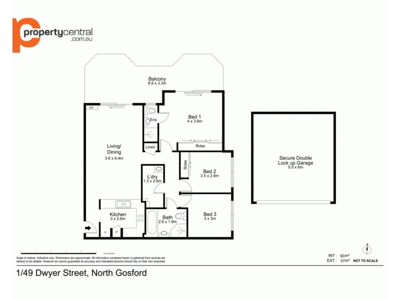 1/49 Dwyer Street, North Gosford NSW 2250 Floorplan
