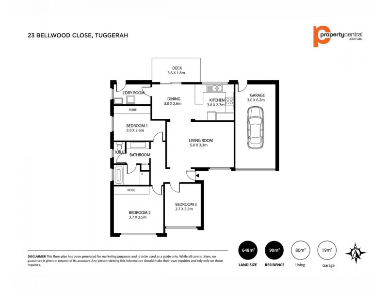 23 Bellwood Close, Tuggerah NSW 2259 Floorplan