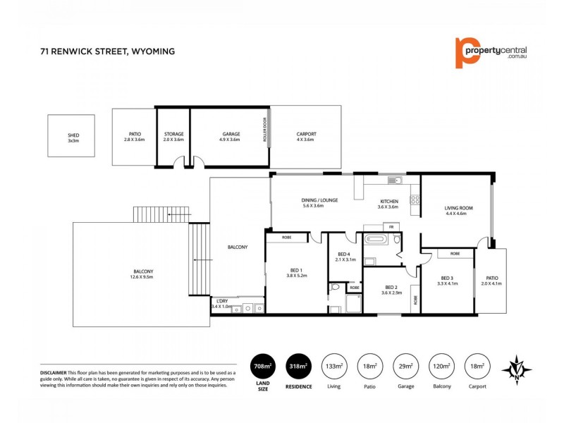71 Renwick Street, Wyoming NSW 2250 Floorplan