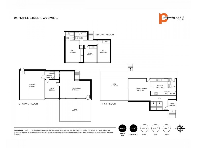 24 Maple Street, Wyoming NSW 2250 Floorplan