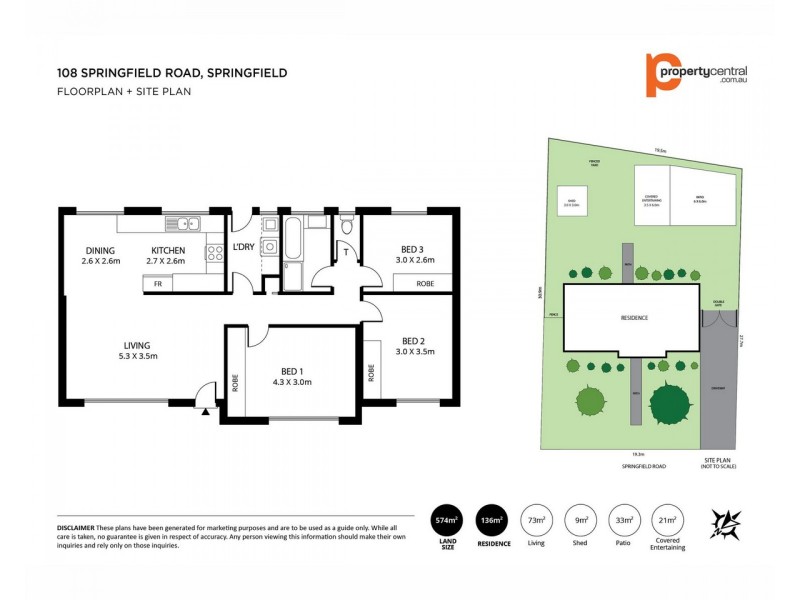 108 Springfield Road, Springfield NSW 2250 Floorplan
