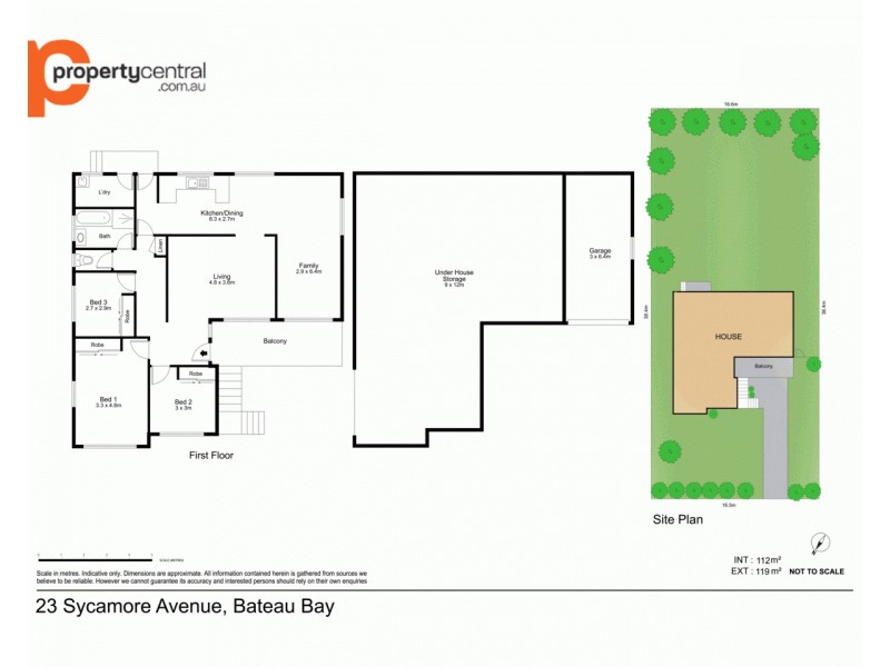23 Sycamore Avenue, Bateau Bay NSW 2261 Floorplan