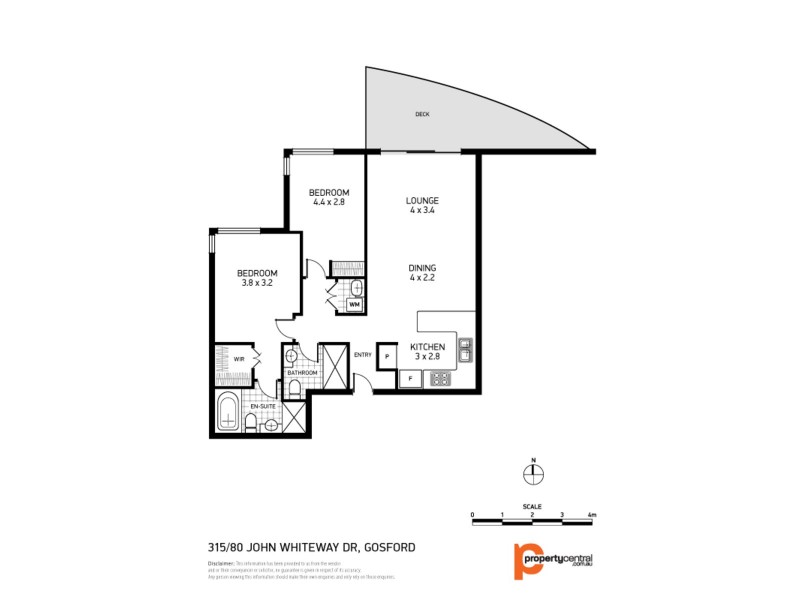 315/80 John Whiteway Drive, Gosford NSW 2250 Floorplan