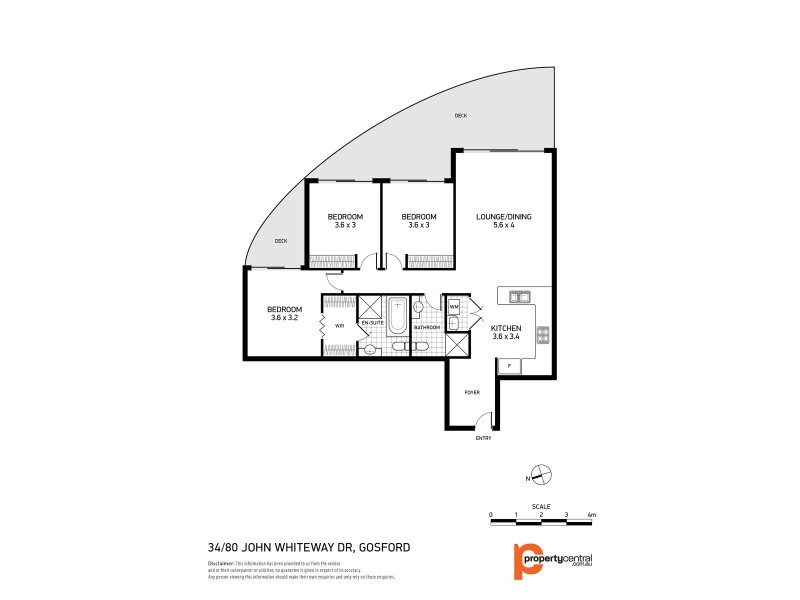34/80 John Whiteway Drive, Gosford NSW 2250 Floorplan