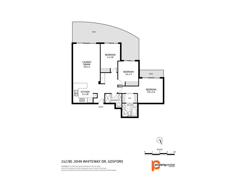 242/80 John Whiteway Drive, Gosford NSW 2250 Floorplan