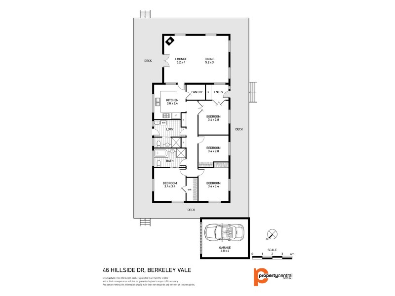 46 Hillside Drive, Glenning Valley NSW 2261 Floorplan