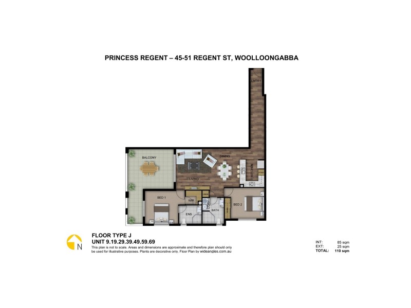 19/45 Regent Street, Woolloongabba QLD 4102 Floorplan