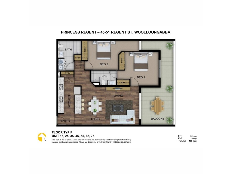 75/45 Regent Street, Woolloongabba QLD 4102 Floorplan