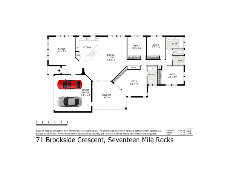 71 Brookeside Crescent, Seventeen Mile Rocks QLD 4073 Floorplan