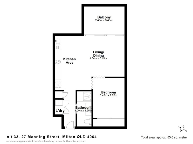 33/27 Manning Street, Milton QLD 4064 Floorplan