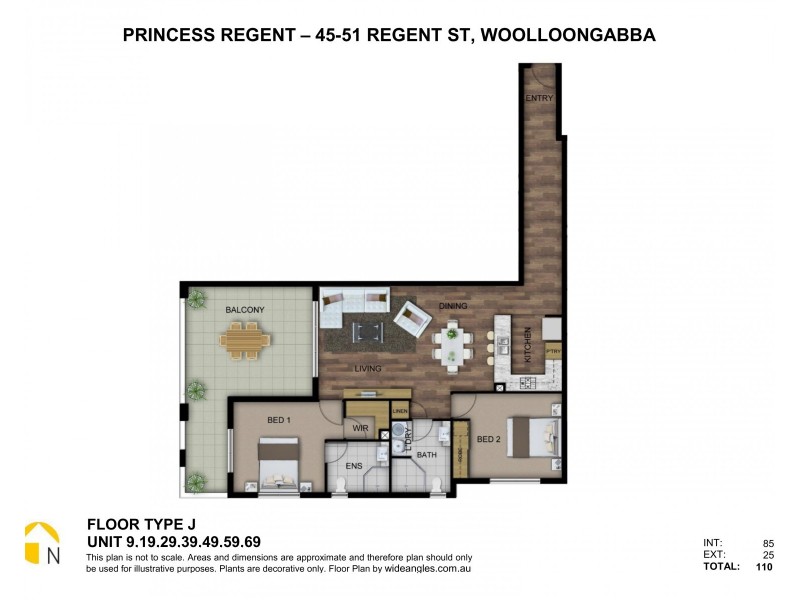 39/45 Regent Street, Woolloongabba QLD 4102 Floorplan