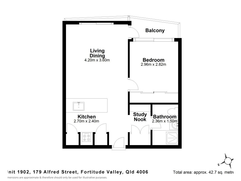 2013/179 Alfred Street, Fortitude Valley QLD 4006 Floorplan
