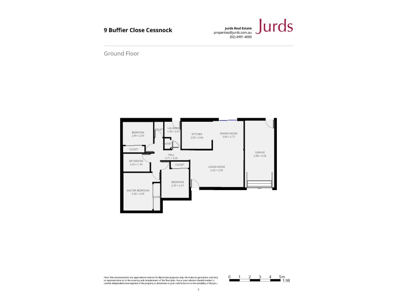 9 Buffier Close, Cessnock NSW 2325 Floorplan