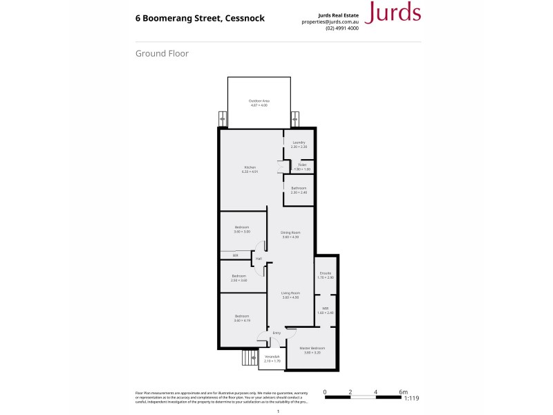 6 Boomerang Street, Cessnock NSW 2325 Floorplan