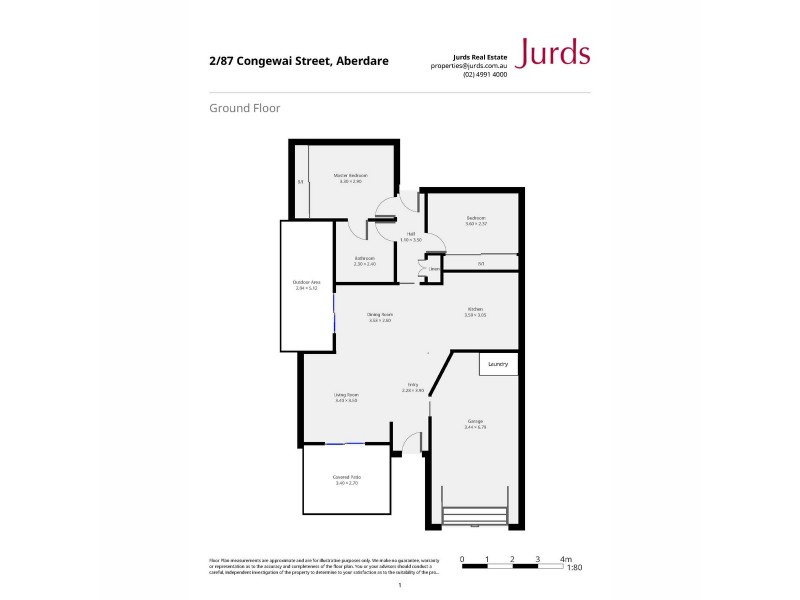 2/87A Congewai Street, Aberdare NSW 2325 Floorplan