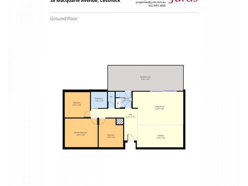 38 Macquarie Avenue, Cessnock NSW 2325 Floorplan