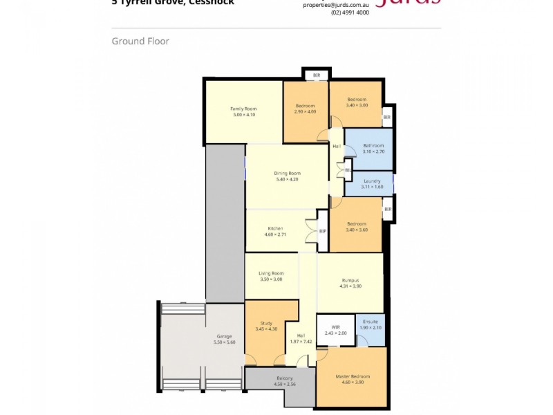 5 Tyrrell Grove, Cessnock NSW 2325 Floorplan
