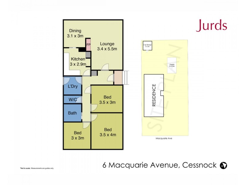 6 Macquarie Avenue, Cessnock NSW 2325 Floorplan