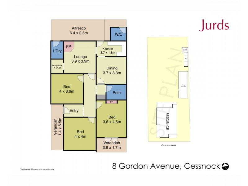 8 Gordon Avenue, Cessnock NSW 2325 Floorplan