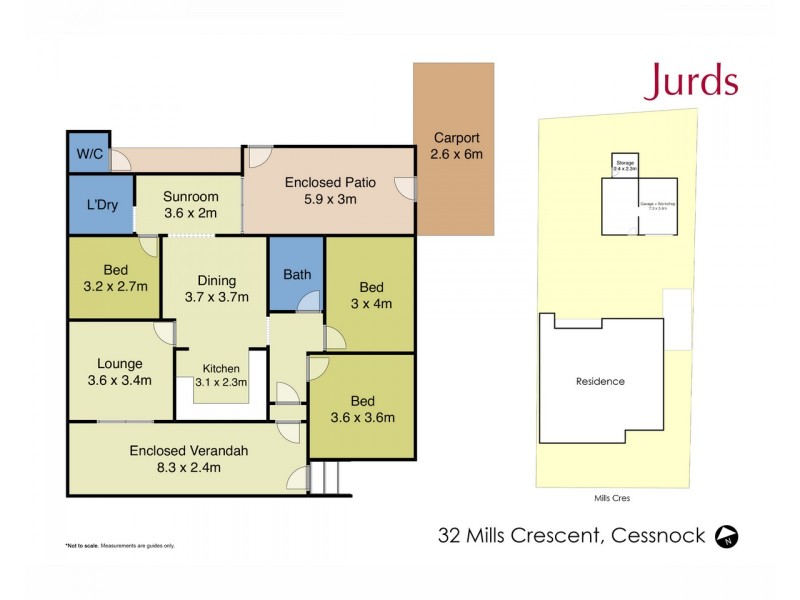 32 Mills Crescent, Cessnock NSW 2325 Floorplan