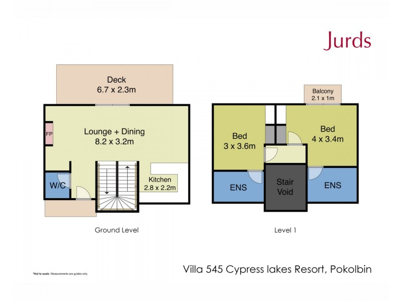 Villa 545 Cypress Lakes Resort, McDonalds Road, Pokolbin NSW 2320 Floorplan