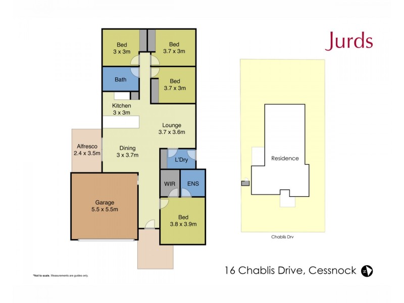 16 Chablis Drive, Cessnock NSW 2325 Floorplan