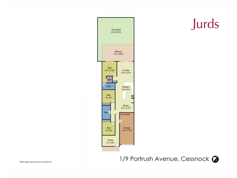 1/9 Portrush Avenue, Cessnock NSW 2325 Floorplan
