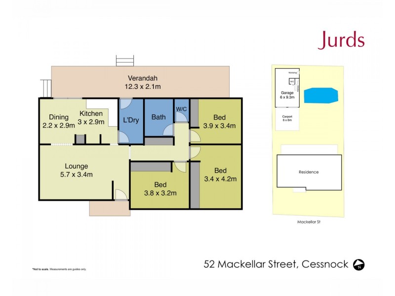 52 Mackellar Street, Cessnock NSW 2325 Floorplan