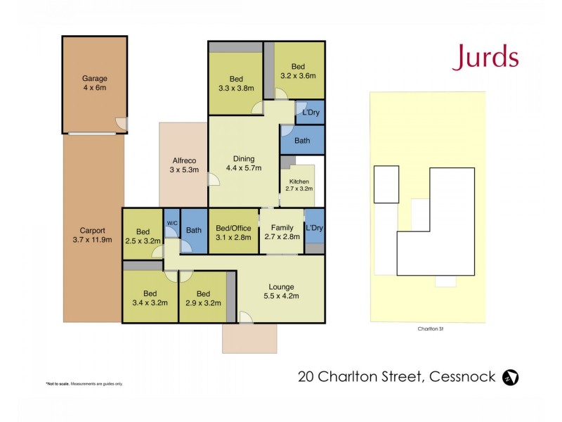 20 Charlton Street, Cessnock NSW 2325 Floorplan