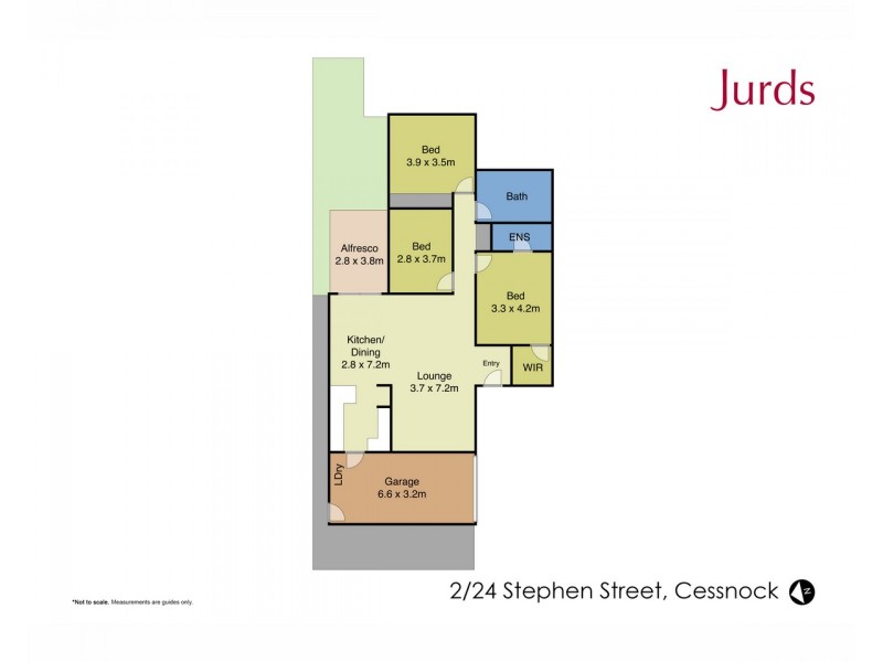 2/24 Stephen Street, Cessnock NSW 2325 Floorplan