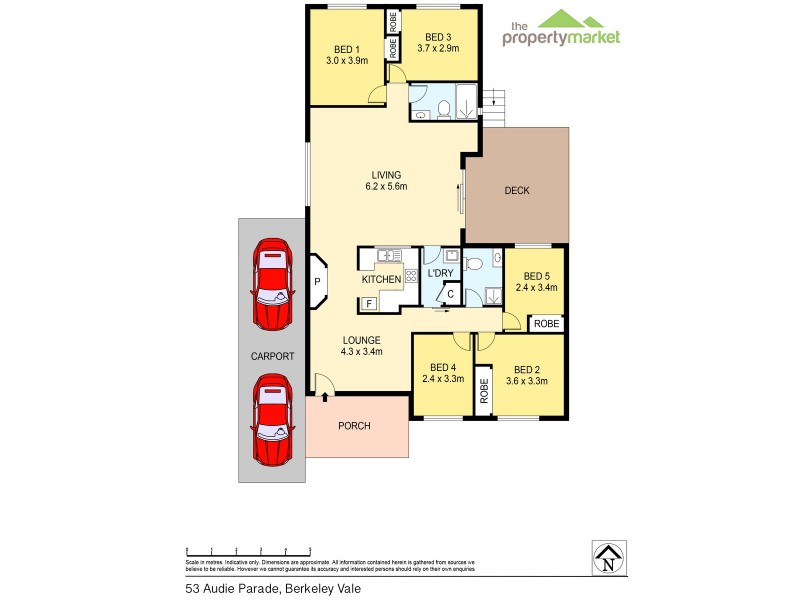 53 Audie Parade, Berkeley Vale NSW 2261 Floorplan